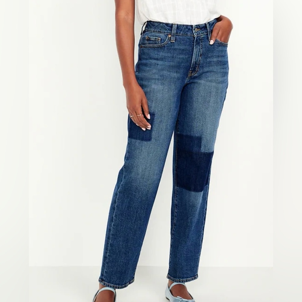 NWT Old Navy Curvy OG Loose Patchwork Jeans